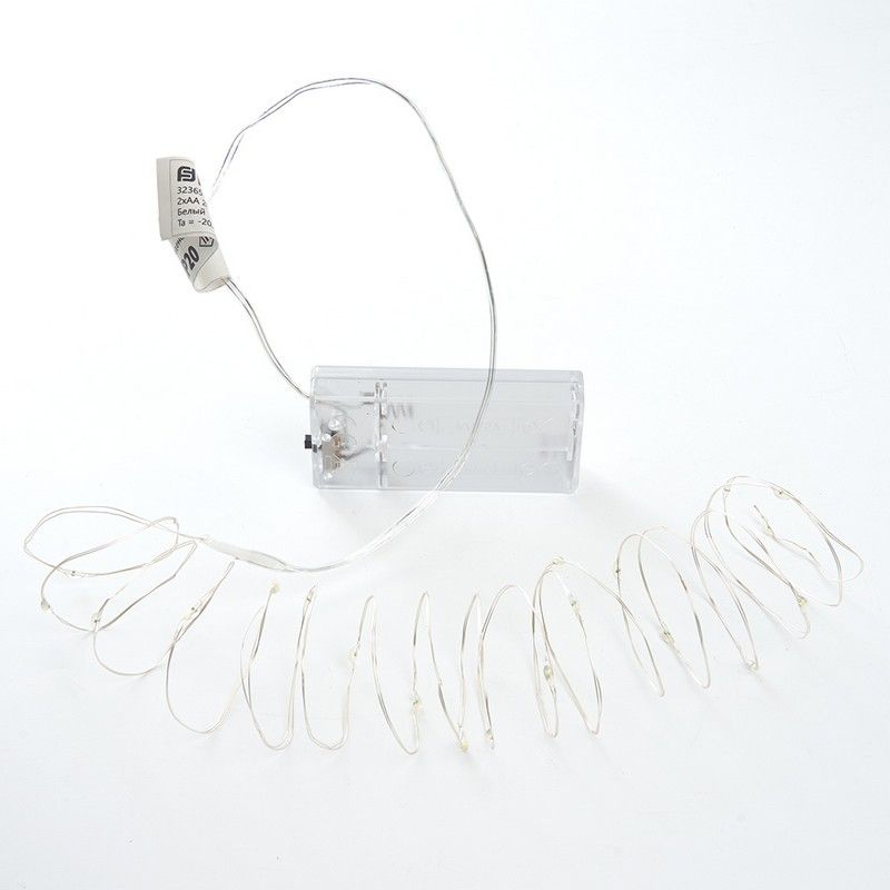 Светодиодная гирлянда Feron CL570 линейная Роса мультиколор 2м + 0.5м с питанием от батареек 32363