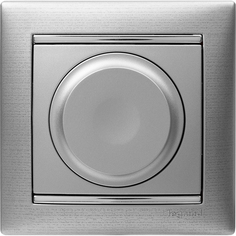 Legrand Valena Classic Алюминий Светорегулятор Legrand Valena Classic алюминий для светодиодов 5-300 Вт 770263