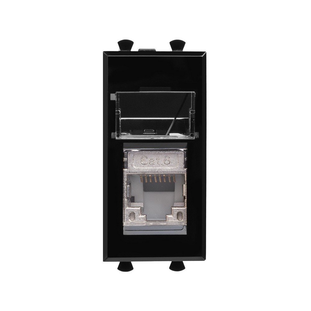 DKC Avanti механизмы Черный квадрат Компьютерная розетка DKC Avanti RJ-45 модульная кат.6 экранированная"Черный квадрат" 1 модуль 4402391