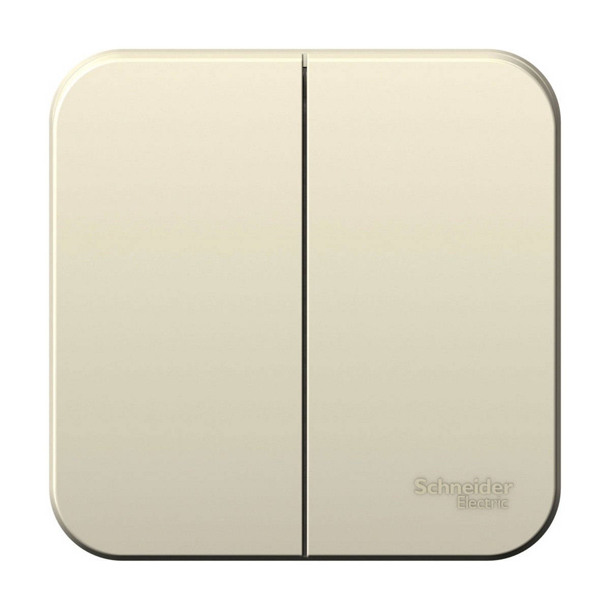 Blanca молочные розетки и выключатели Выключатель SE Blanca 2-клавишный Молочный наружный 6А BLNVA065002