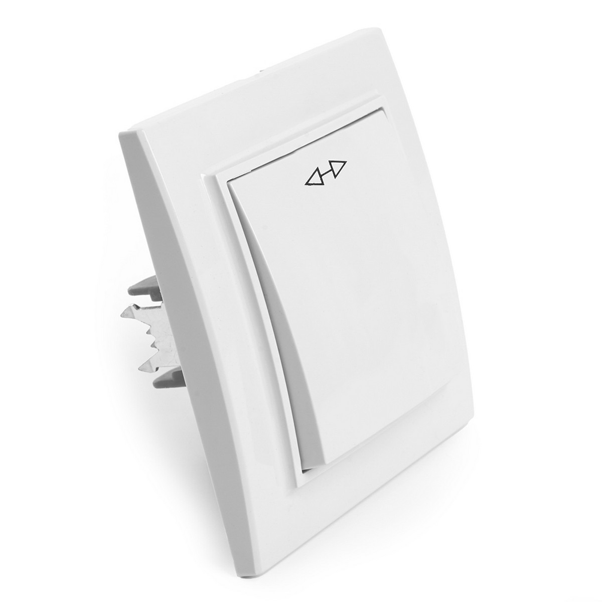 Эрна - Розетки и выключатели Stekker Переключатель перекрестный 1-клавишный STEKKER PSW10-9009-01 10А Эрна белый с рамкой 39925