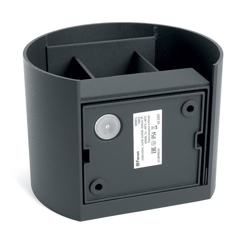 Уличные настенные светильники Светильник уличный светодиодный Feron DH013 2*3W 450Lm 4000K черный 11872 