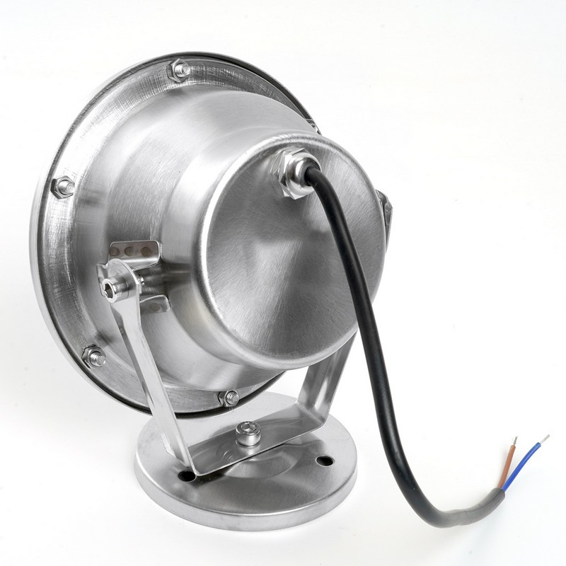 Светодиодные ландшафтные светильники Светодиодный прожектор подводный Feron LL-824 9W AC24V 2700K металлик IP68 48457 