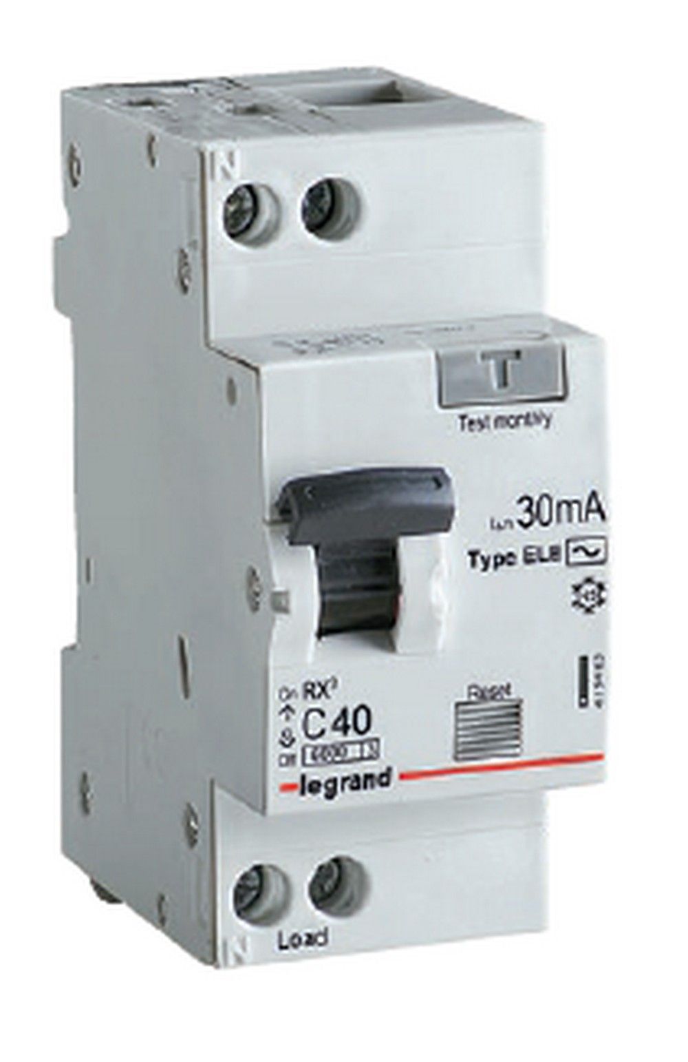 Legrand Дифференциальный автоматический выключатель Legrand RX3 1P+H 10A 30mA 4,5kA тип AC х-ка C 419397 
