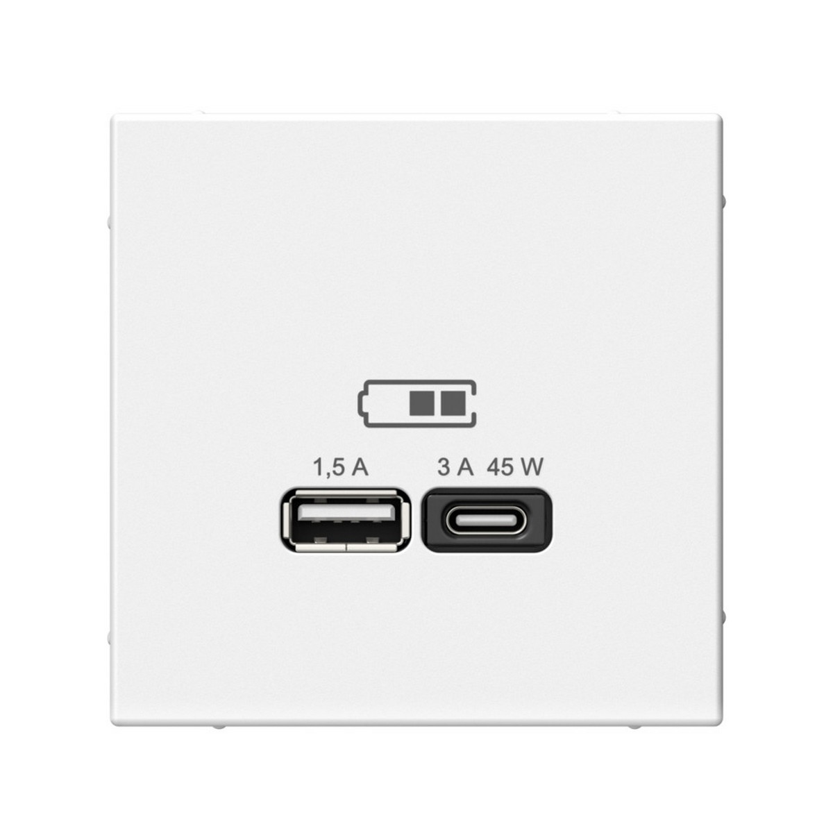 ArtGallery Белый USB Розетка Systeme Electric ArtGallery Белый A + тип-C 45Вт высокоскор.заряд. QC PD GAL000129