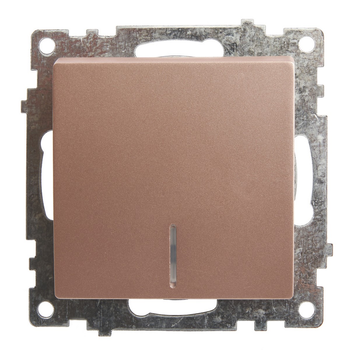 Катрин - Розетки и выключатели Stekker Выключатель 1-клавишный c индикатором STEKKER GLS10-7101-02 10А Катрин шампань 39591