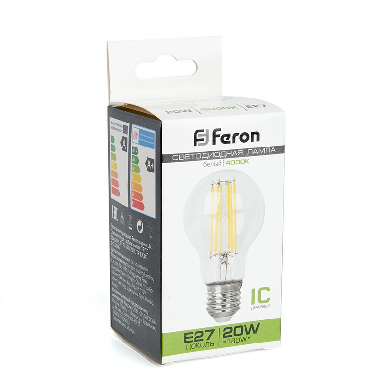 Лампа светодиодная Feron LB-620 Шар E27 20W 4000K 38246