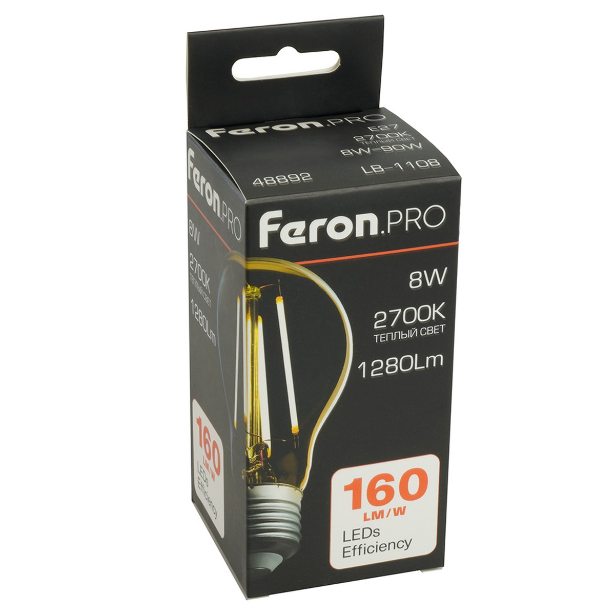 E27 Лампа светодиодная Feron.PRO LB-1108 Шар E27 8W 175-265V 2700K 48892 