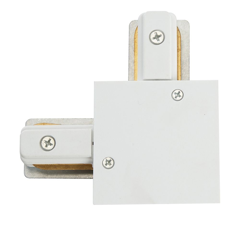 Трековые светодиодные светильники Коннектор угловой для встраиваемого шинопровода Feron белый LD1005 10359 