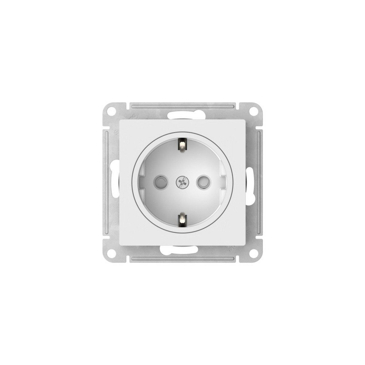 AtlasDesign Белый Розетка SE AtlasDesign Art Белый с заземлением со шторками быстрозажим. клем. ATN200145S