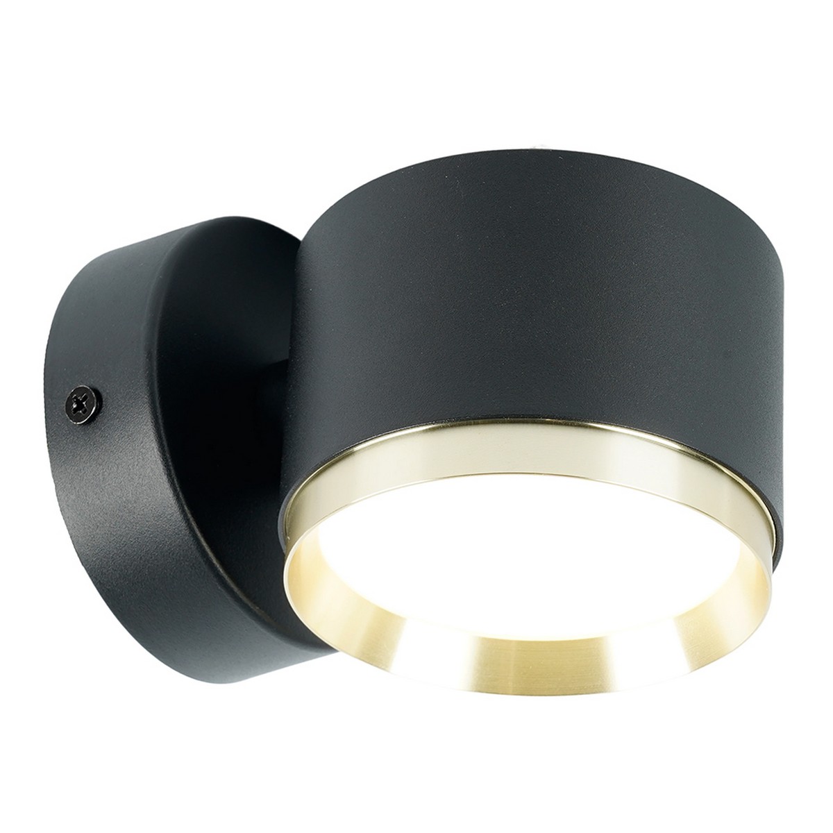 Накладные светодиодные светильники Светильник настенный Feron HL4598 Barrel DUET GX53 черный + золото IP20 52019 