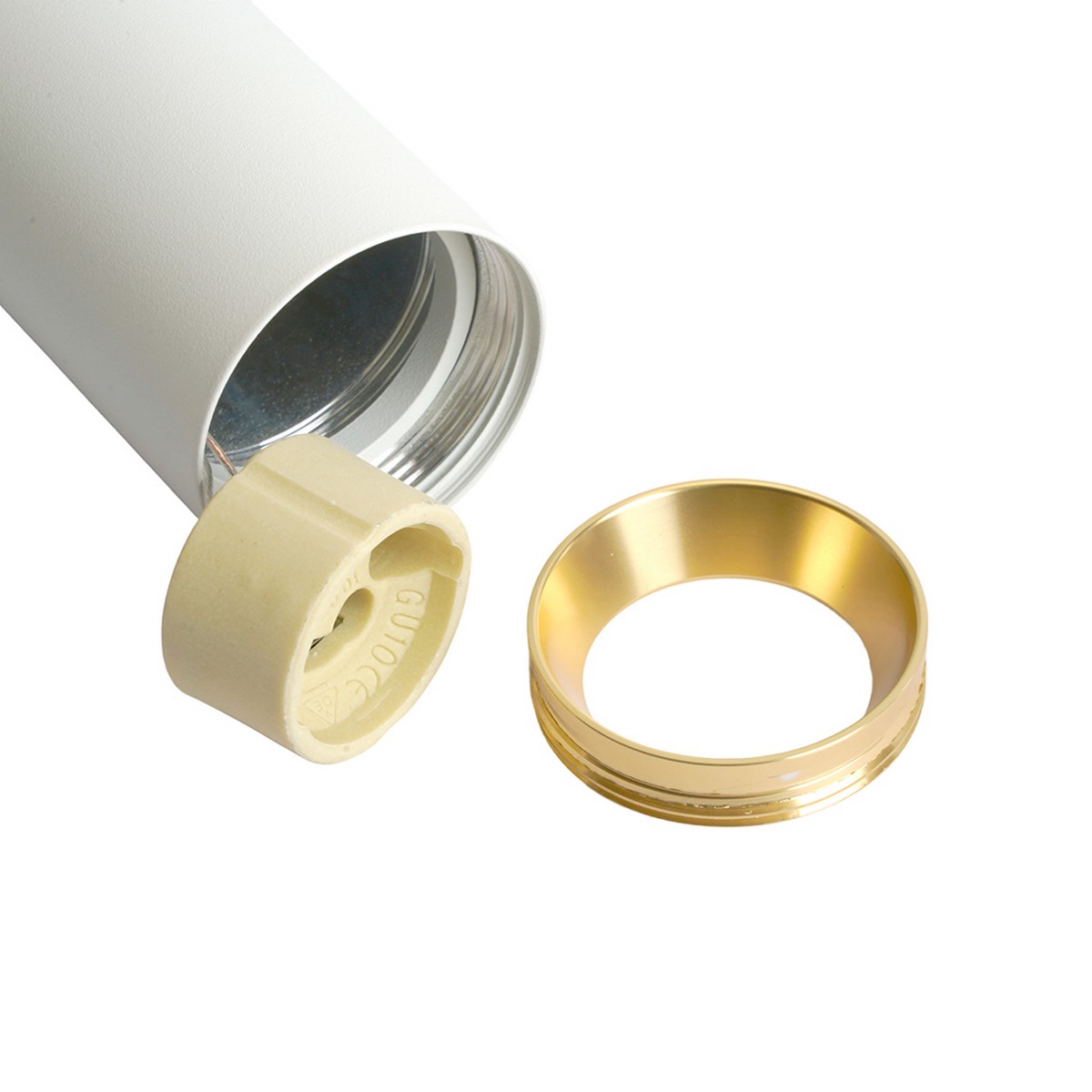 Подвесные светодиодные светильники Светильник потолочный Feron ML1018 Barrel levitation на подвесе MR11 белый + золото 51386 