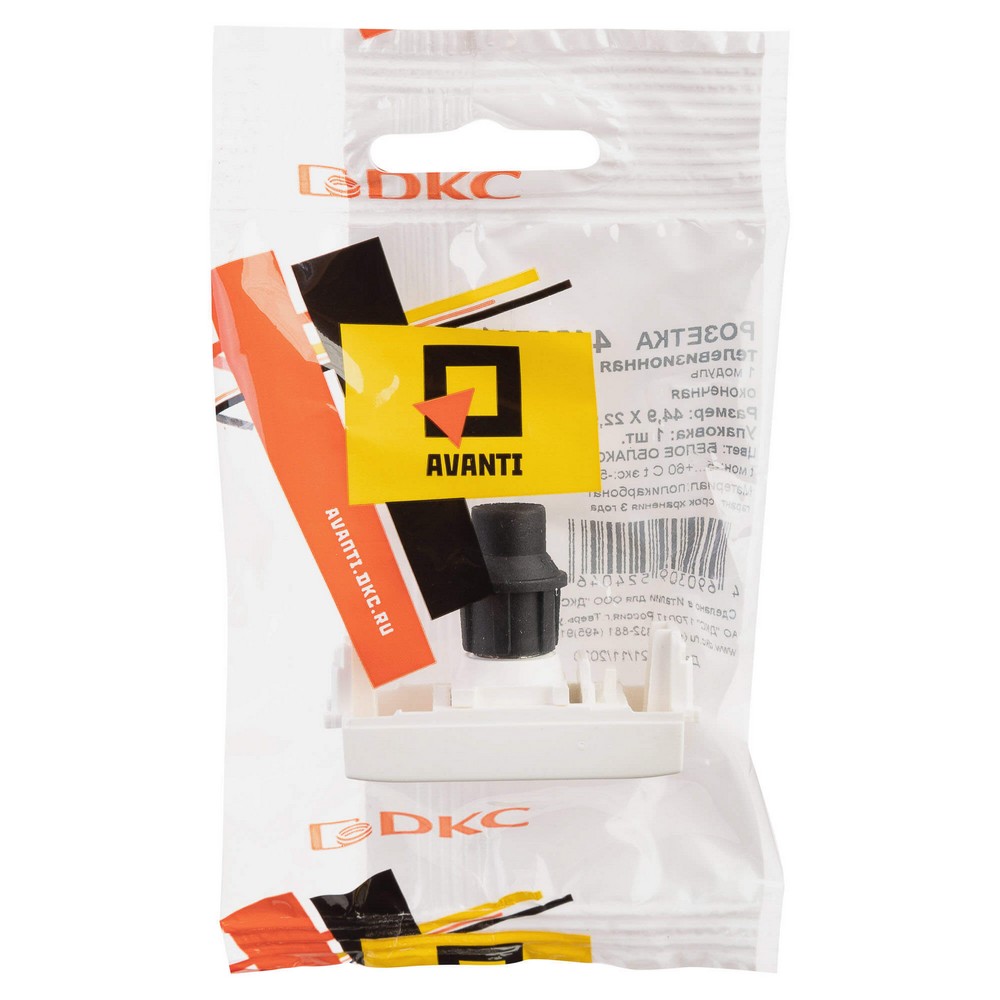 DKC Avanti механизмы Белое облако Розетка TV DKC Avanti одиночная модульная "Белое облако" 1 модуль 4400501