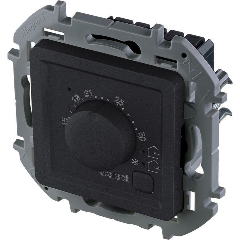 Legrand Inspiria Антрацит Термостат Legrand INSPIRIA Антрацит с внешним датчиком для тёплых полов 673813