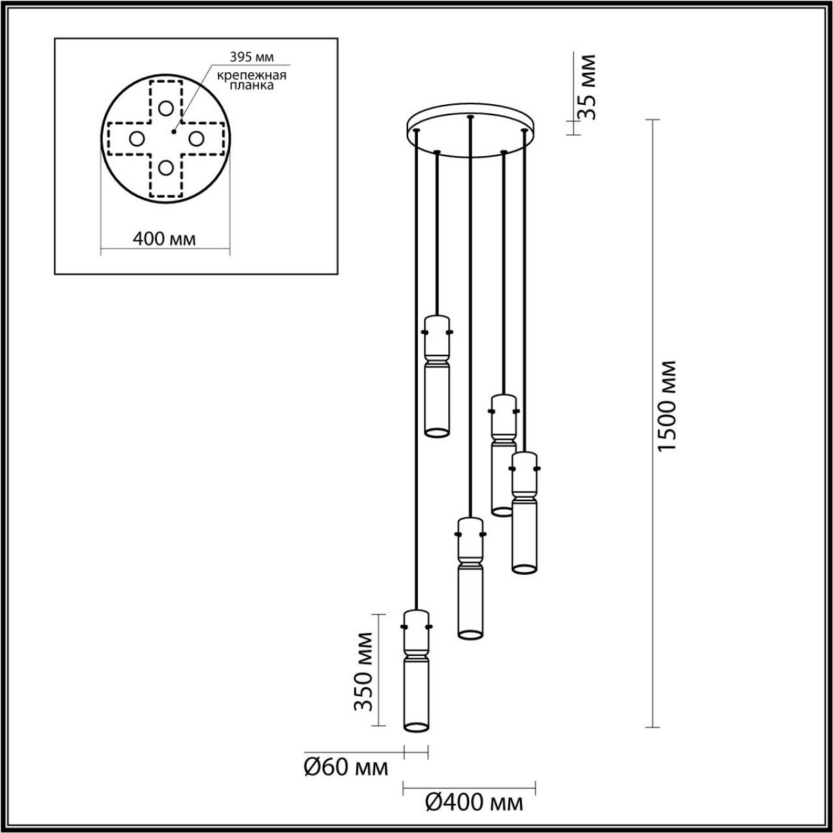 Люстра каскадная ODEON LIGHT 5058/25LB SCROW