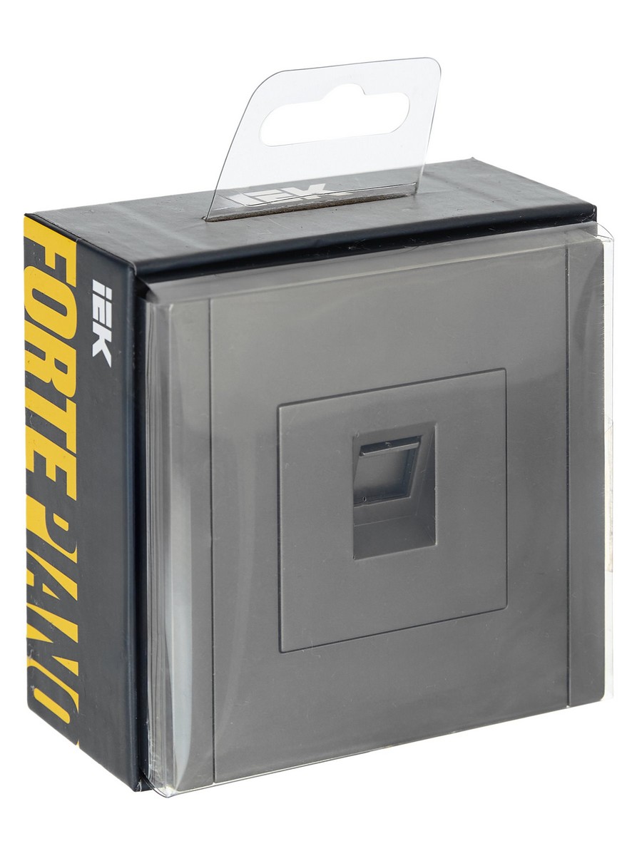 IEK FORTE&PIANO Сталь Розетка IEK FORTE&PIANO Сталь комп. RJ45 кат.5E FP532