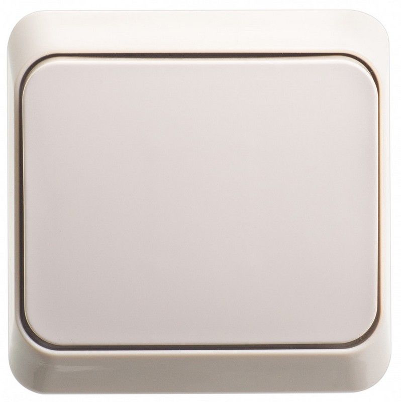Этюд Кремовый Выключатель 1-клавишный Systeme Electric Этюд наружный Бежевый BA10-001K