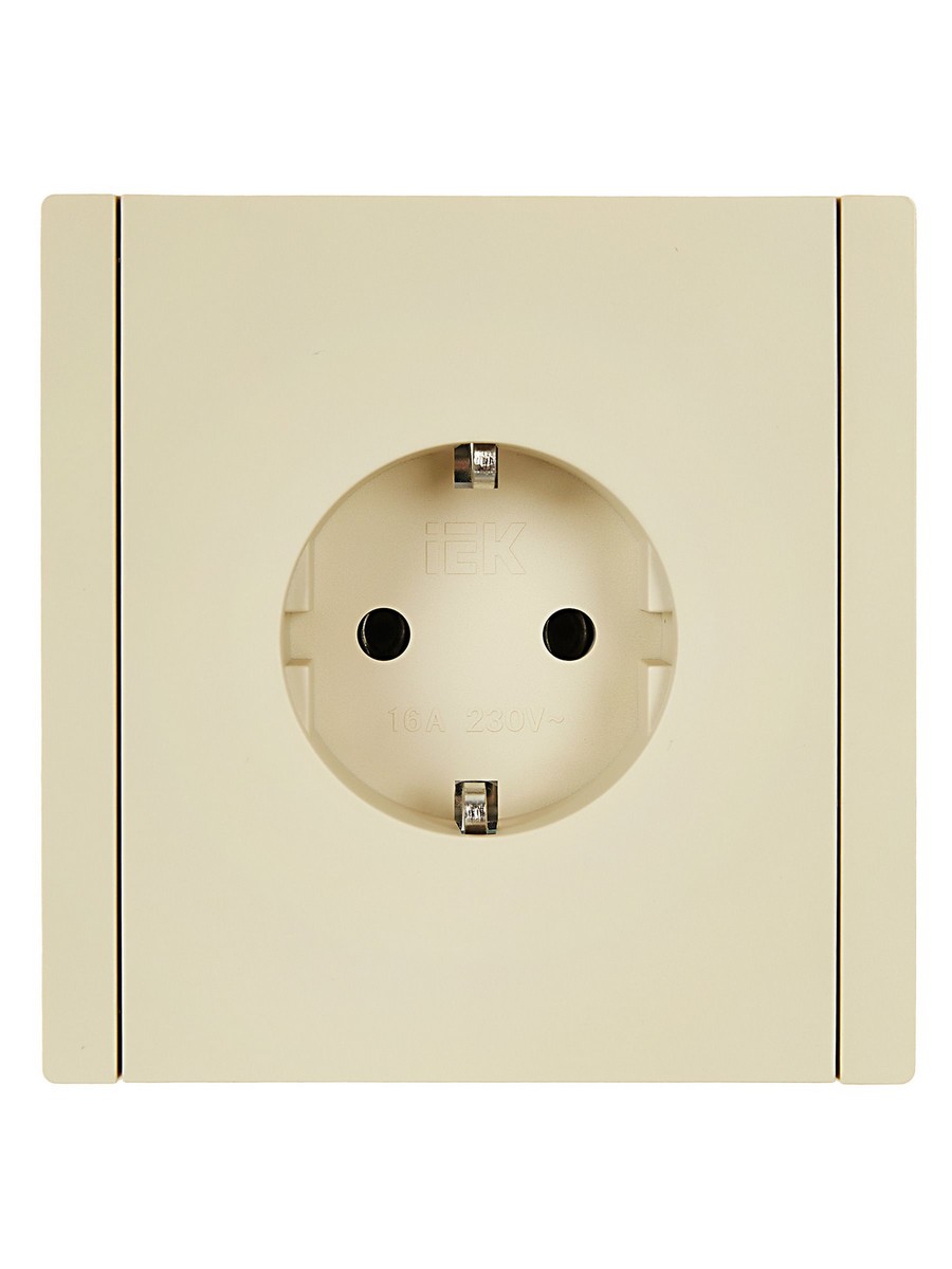 IEK FORTE&PIANO Ваниль Розетка IEK FORTE&PIANO Ваниль с/з безвинтовое крепление 16А FP414