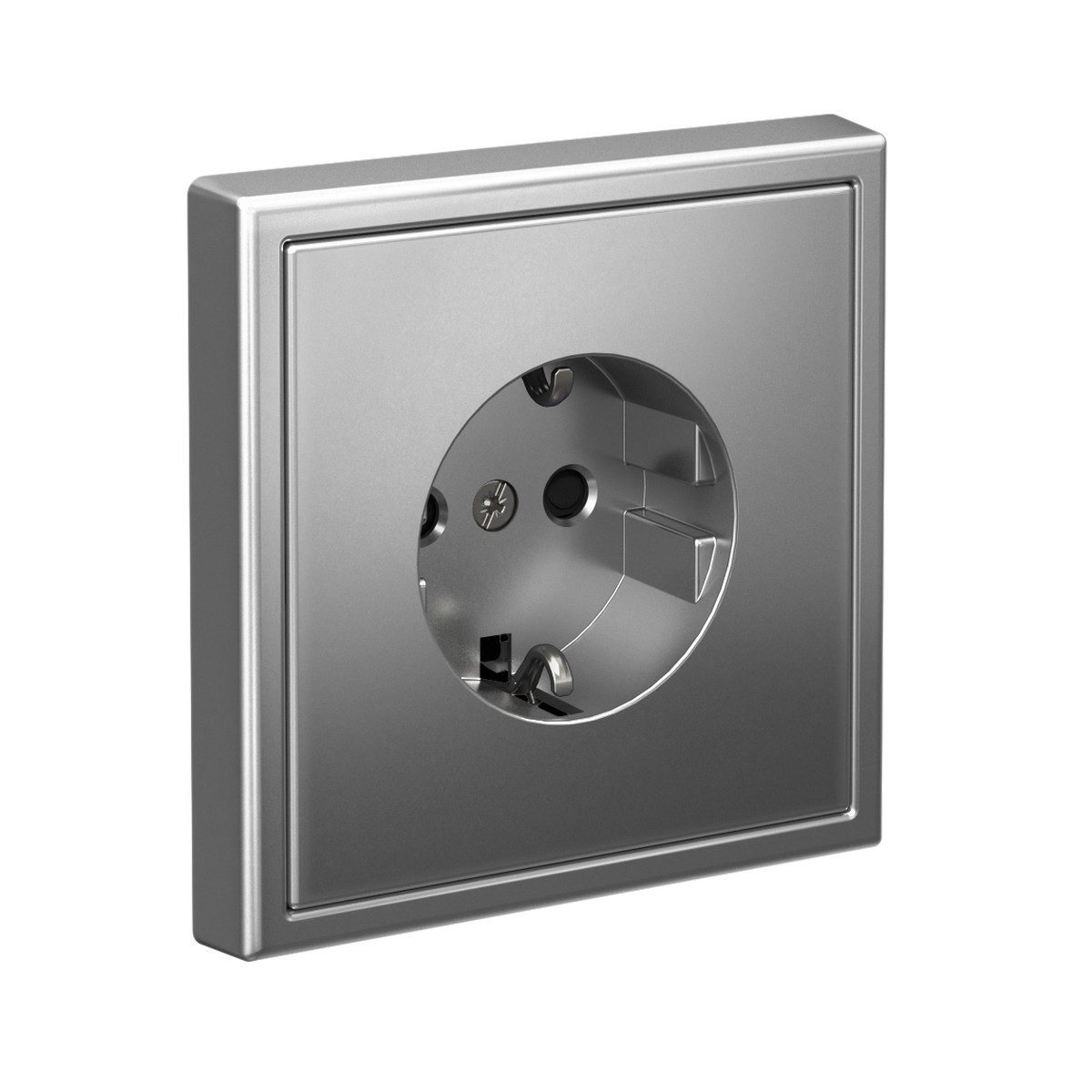 ArtGallery Сталь Розетка SE ArtGallery Сталь с заземлением со шторками, 16А быстрозажим. клем. GAL000945S