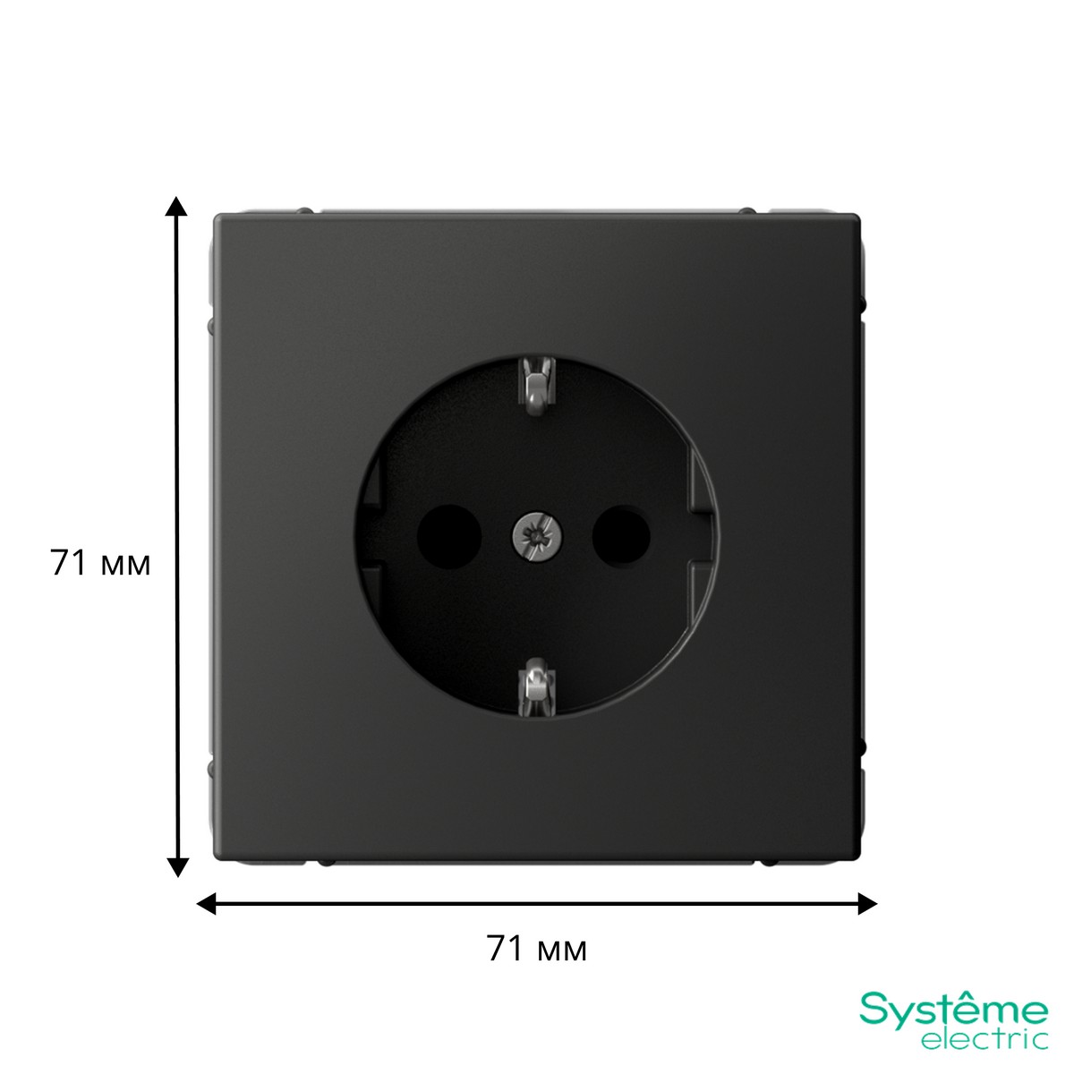 ArtGallery Базальт Розетка SE ArtGallery Базальт с заземлением со шторками, 16А быстрозажим. клем. GAL001445S