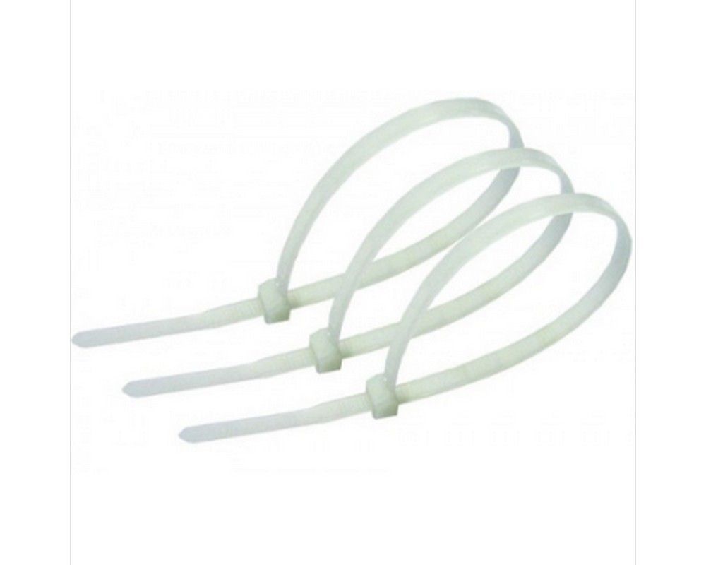 Стяжка нейлоновая белая 400мм*5мм (упаковка 100 шт)