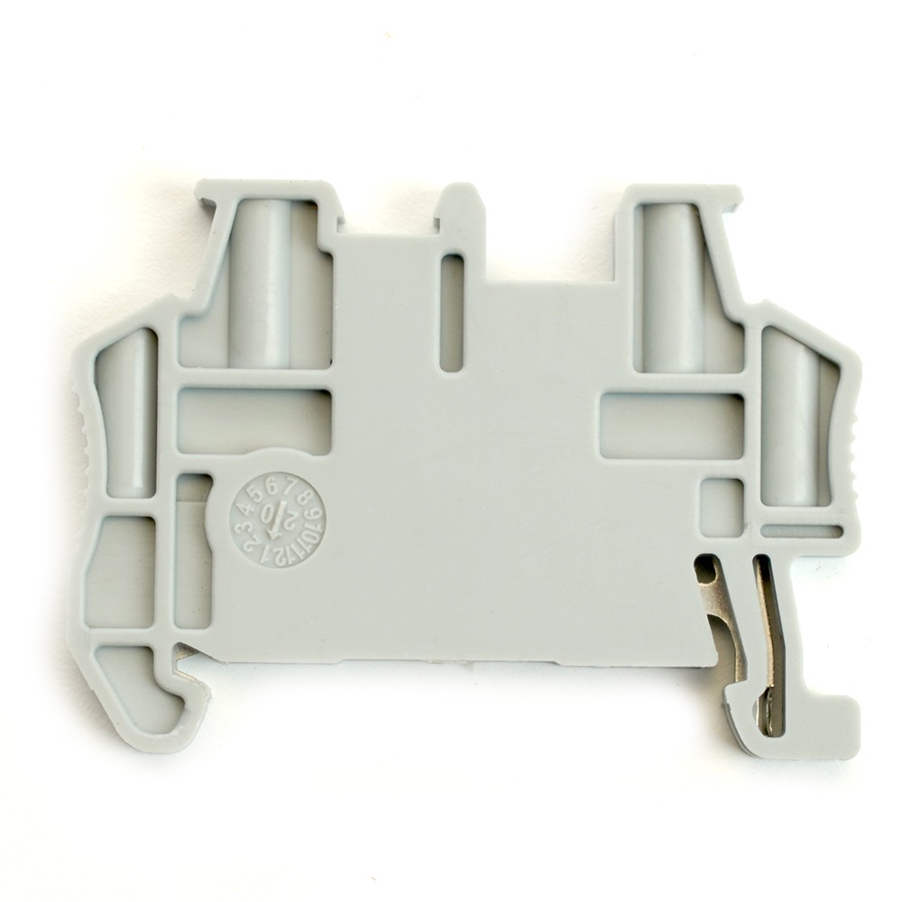 Комплектующие для щитов Концевой стопор (ограничитель) на DIN рейку для ЗНИ серый LD590 49263 