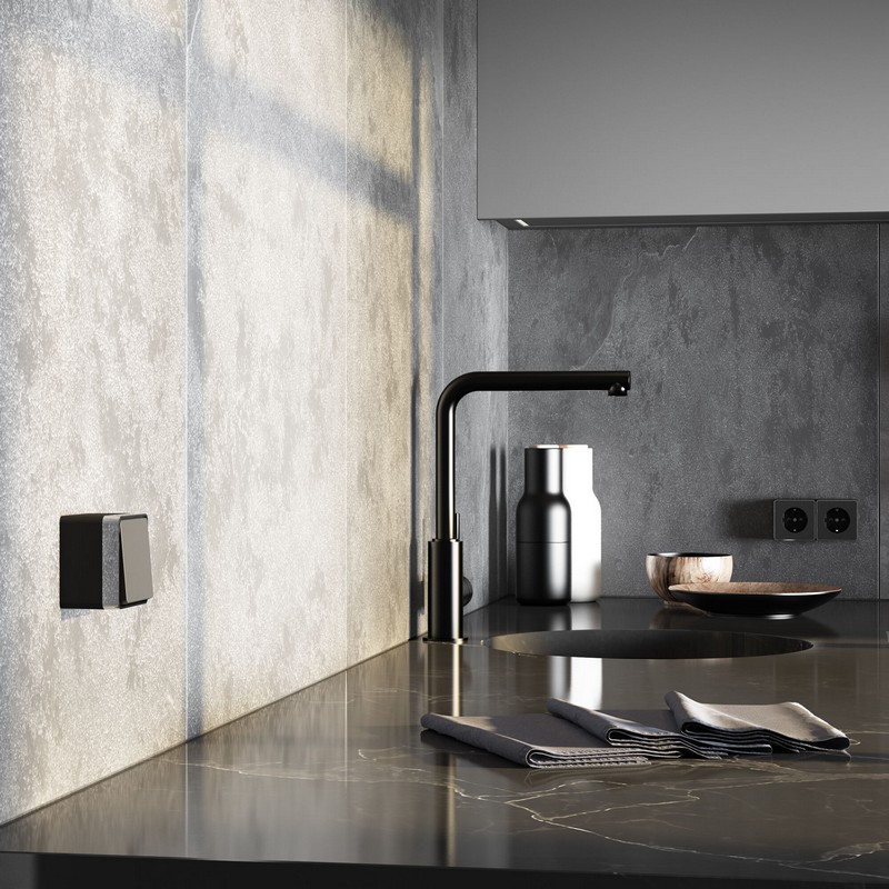 Werkel Gallant черный хром Выключатель Werkel одноклавишный влагозащищенный Gallant (черный/хром) W5010235