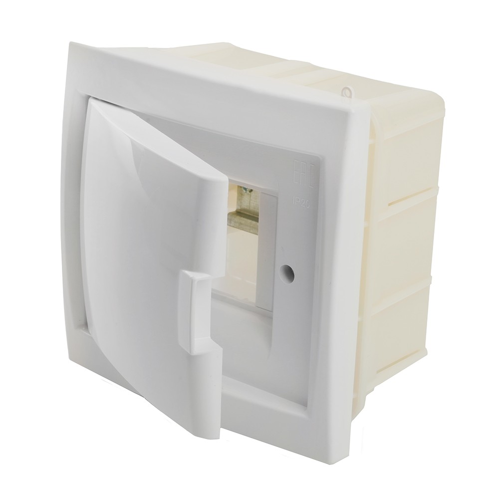 Пластиковые боксы и щиты Stekker Бокс встраиваемый STEKKER EBX50-2/04-20 4 модуля белый пластик серия Standart 49634