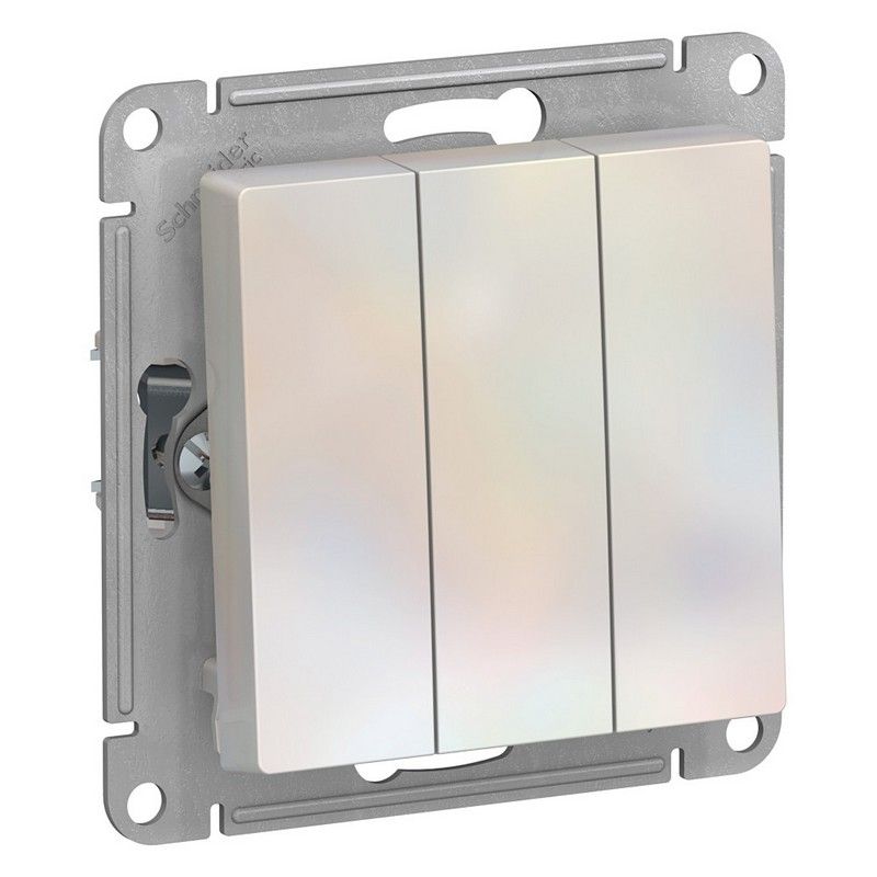 AtlasDesign Жемчуг Выключатель 3-клавишный Systeme Electric AtlasDesign Жемчуг ATN000431