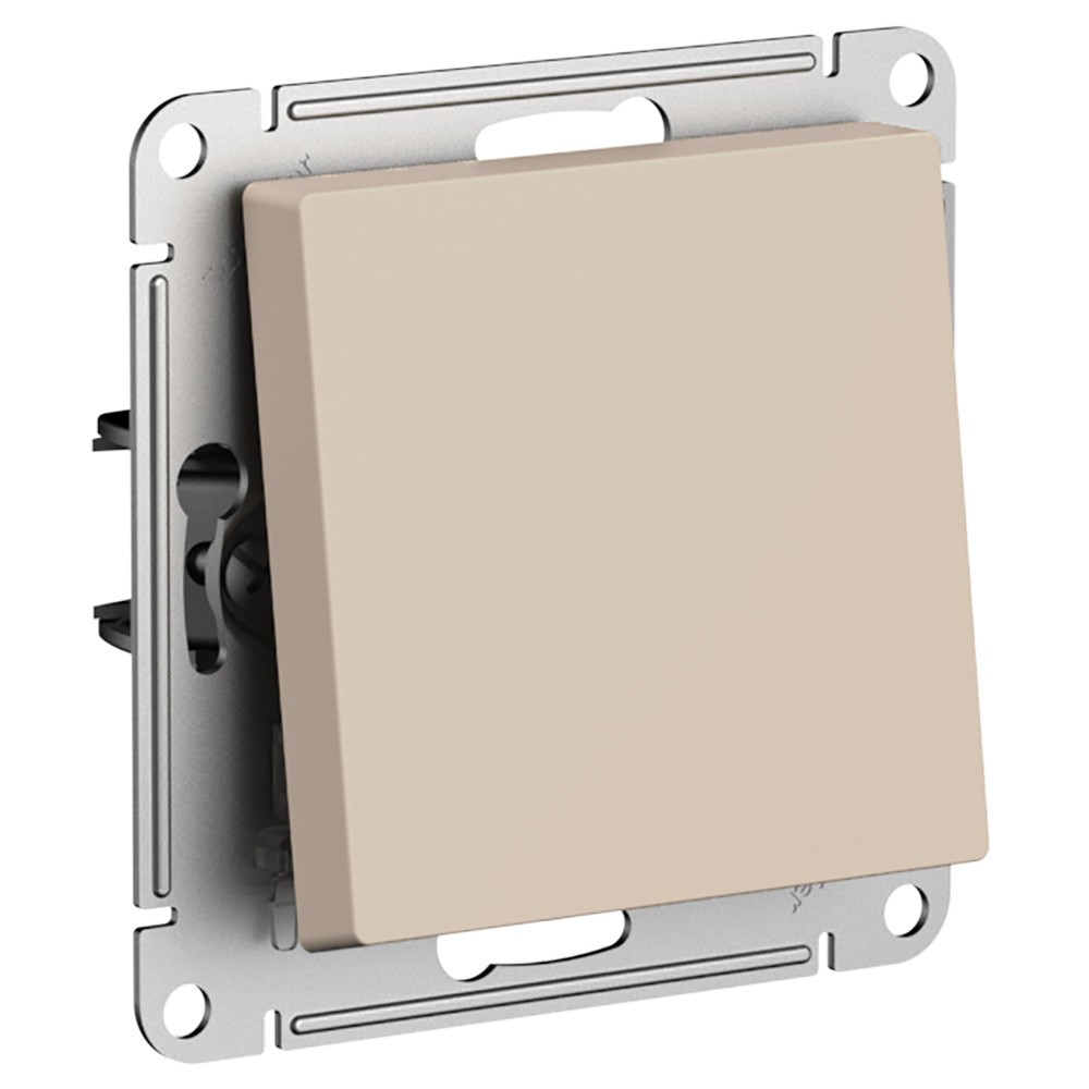 AtlasDesign Песочный Выключатель Systeme Electric AtlasDesign Песочный 1-клавишный 2-полюсный, 10А, механизм ATN001221