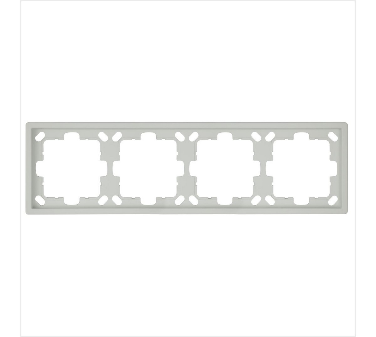 JASMART FD - розетки и выключатели Рамка JASMART FD 4-постовая матовый Тауп (soft touch) 1004PTM
