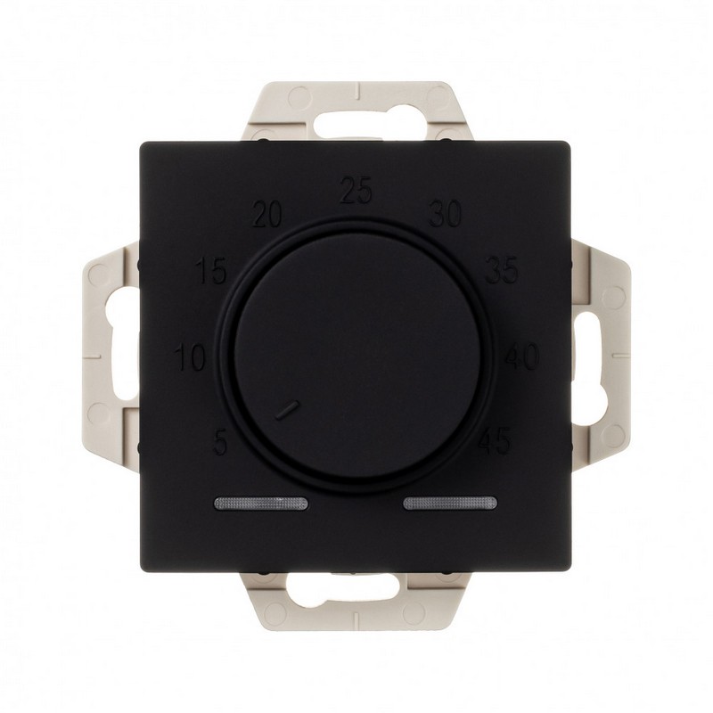 AtlasDesign Карбон Термостат Systeme Electric AtlasDesign Карбон электрон. теплого пола с датчиком 10A механизм ATN0010