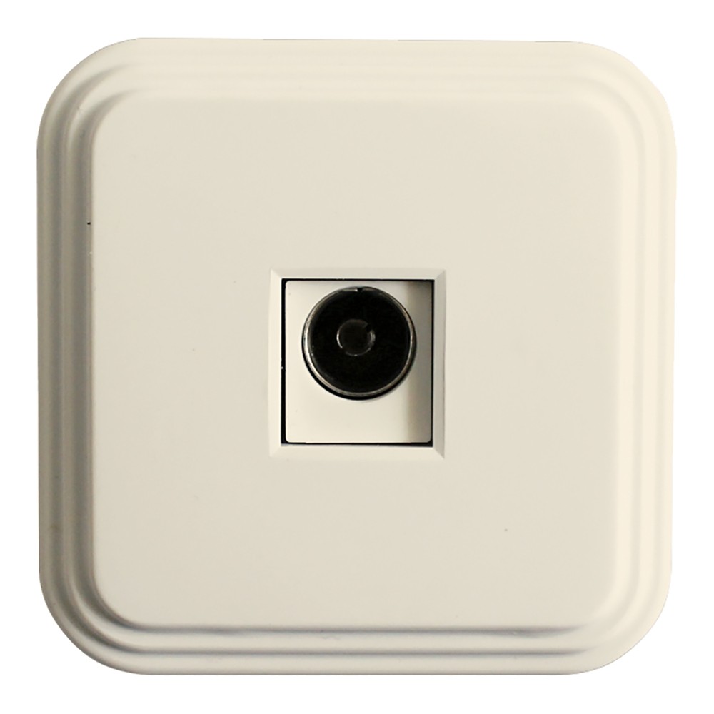 Накладные розетки и выключатели Stekker Розетка телевизионная 1-местная STEKKER PST00-20-20 75 Ом 5-862МГц слоновая кость Брест 49063