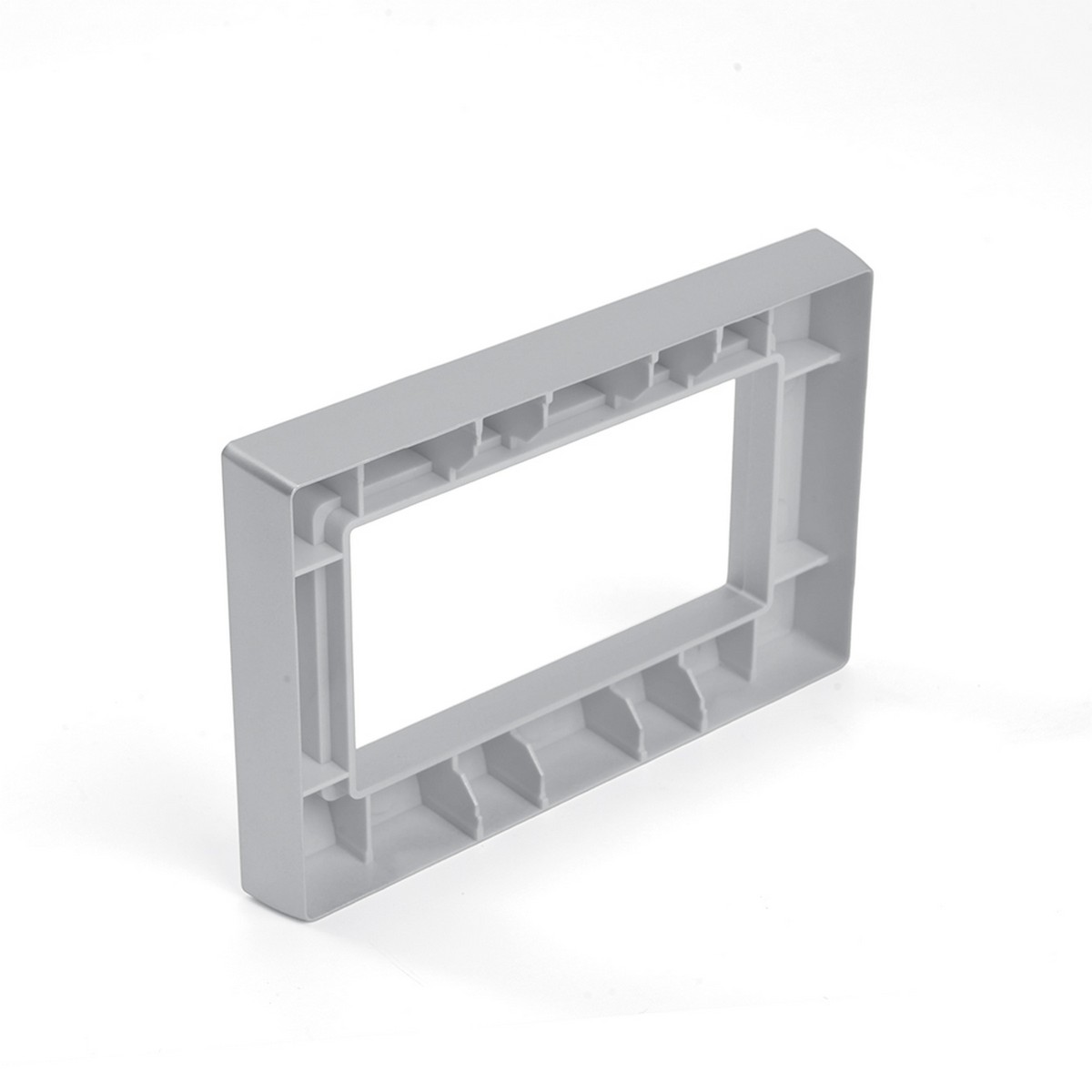 Катрин - Розетки и выключатели Stekker Рамка 2-местная (без перемычки) пластик STEKKER PFR00-7012-08 Катрин серебро 50048