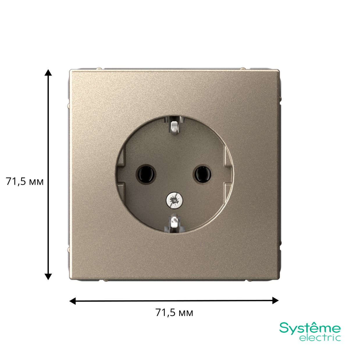 ArtGallery Шампань Розетка Systeme Electric ArtGallery Шампань с заземлением 16А GAL000543