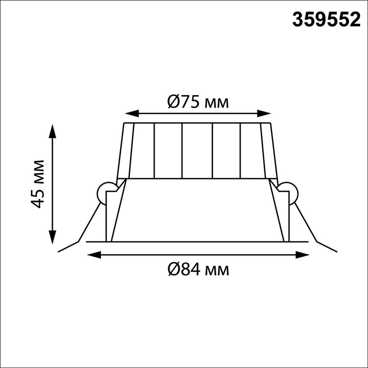 Встраиваемые светодиодные светильники Встраиваемый светодиодный светильник с переключателем цветовой температуры NOVOTECH 359552 CLARA 