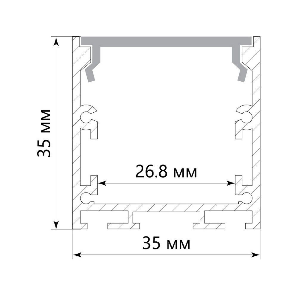 Профиль и крепеж для светодиодной ленты Профиль Feron  для светодиодной ленты накладной "Линии света" черный CAB256 10369 