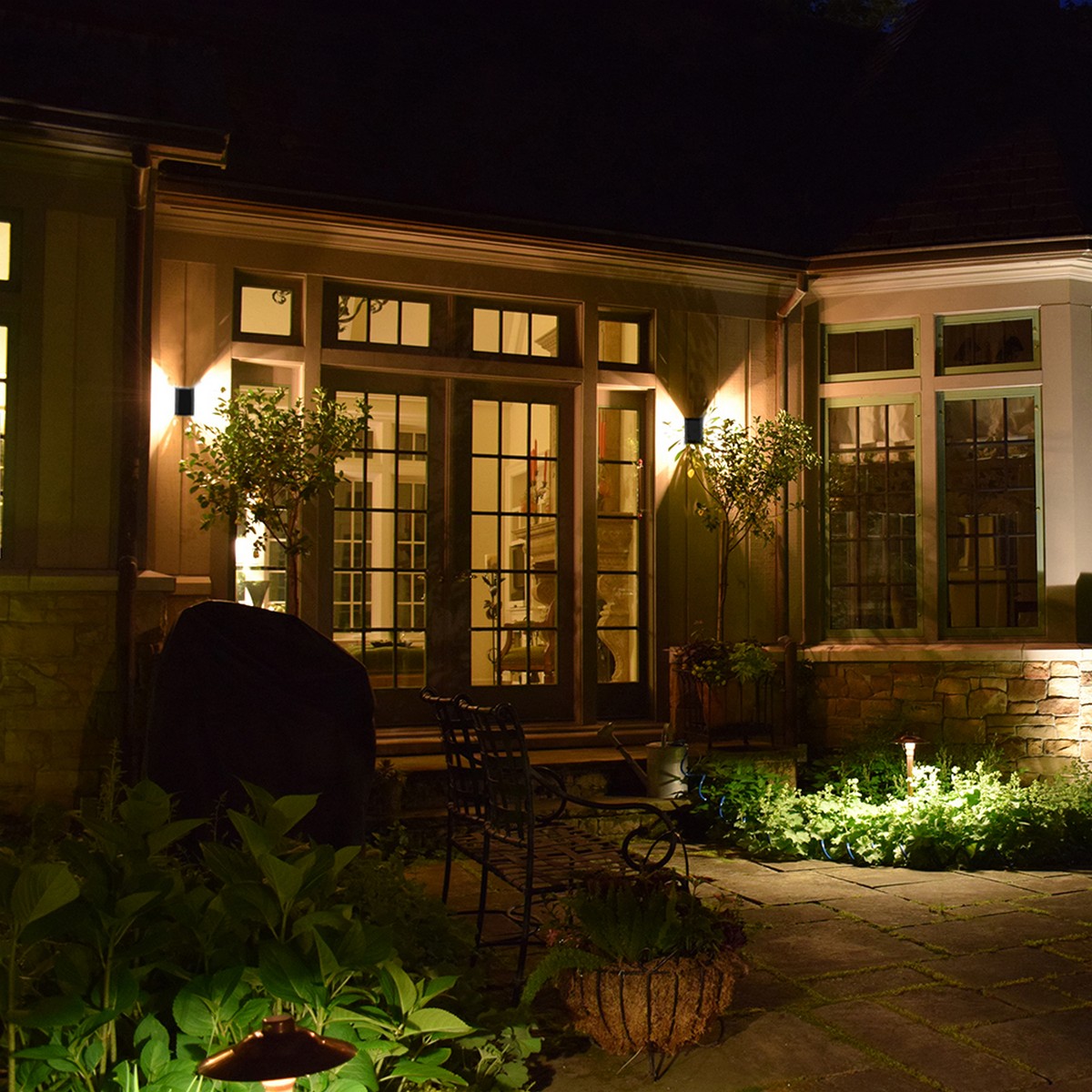 Уличные настенные светильники Светильник уличный светодиодный Feron DH011 5W 350Lm 4000K черный 11865 