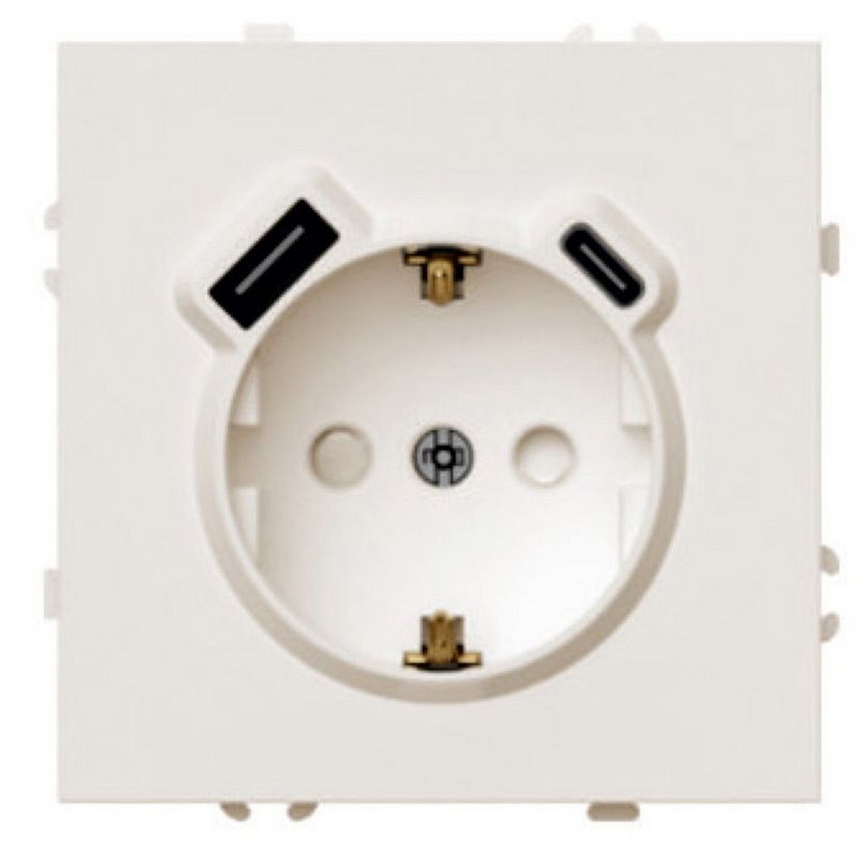 Эмили - Розетки и выключатели Stekker Розетка 1-местная з/ш с/з 16А + USB + Type C STEKKER Эмили RST16-5119-08 20W кашемир soft touch 50360