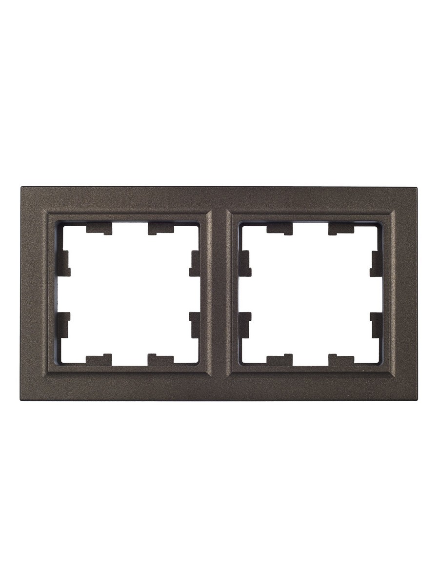 IEK Brite Рамки Рамка IEK BRITE 2-местная РУ-2-БрТБ темная бронза BR-M22-K45