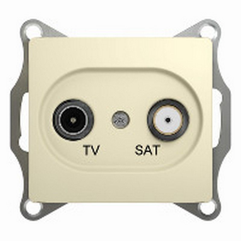 Glossa Бежевый Розетка TV-SAT Systeme Electric Glossa Бежевый проходная 4DB GSL000298