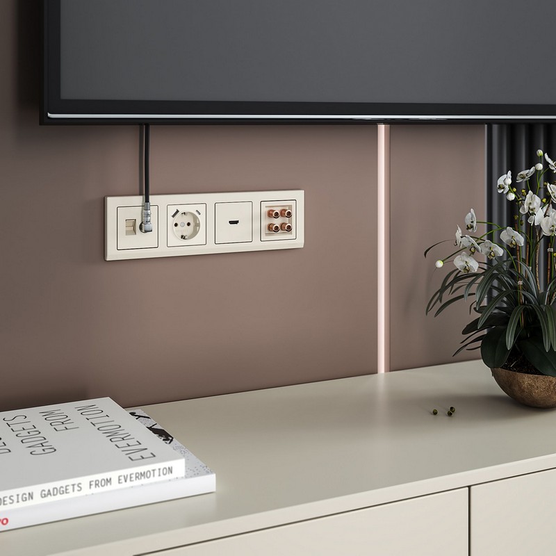 Werkel Слоновая кость механизмы Розетка Werkel ТВ+Ethernet RJ-45 6 cat.слоновая кость W1181303