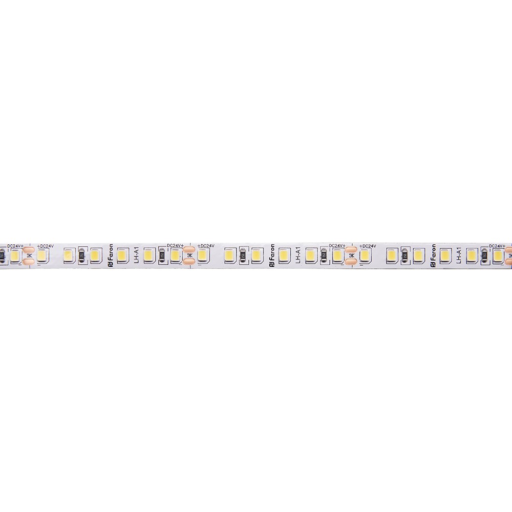 Светодиодная лента белая теплая Лента светодиодная Feron LS501 120SMD(2835)/м 11Вт/м 24V 3000К IP20 5 метров 41056 