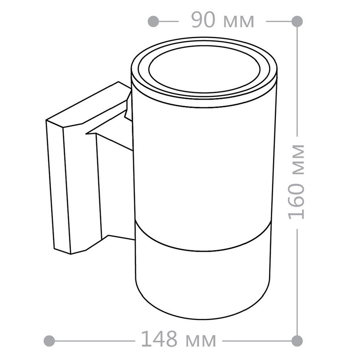 Уличные настенные светильники Светильник садово-парковый Feron DH0701  на стену вверх  E27 230V серый 06297 