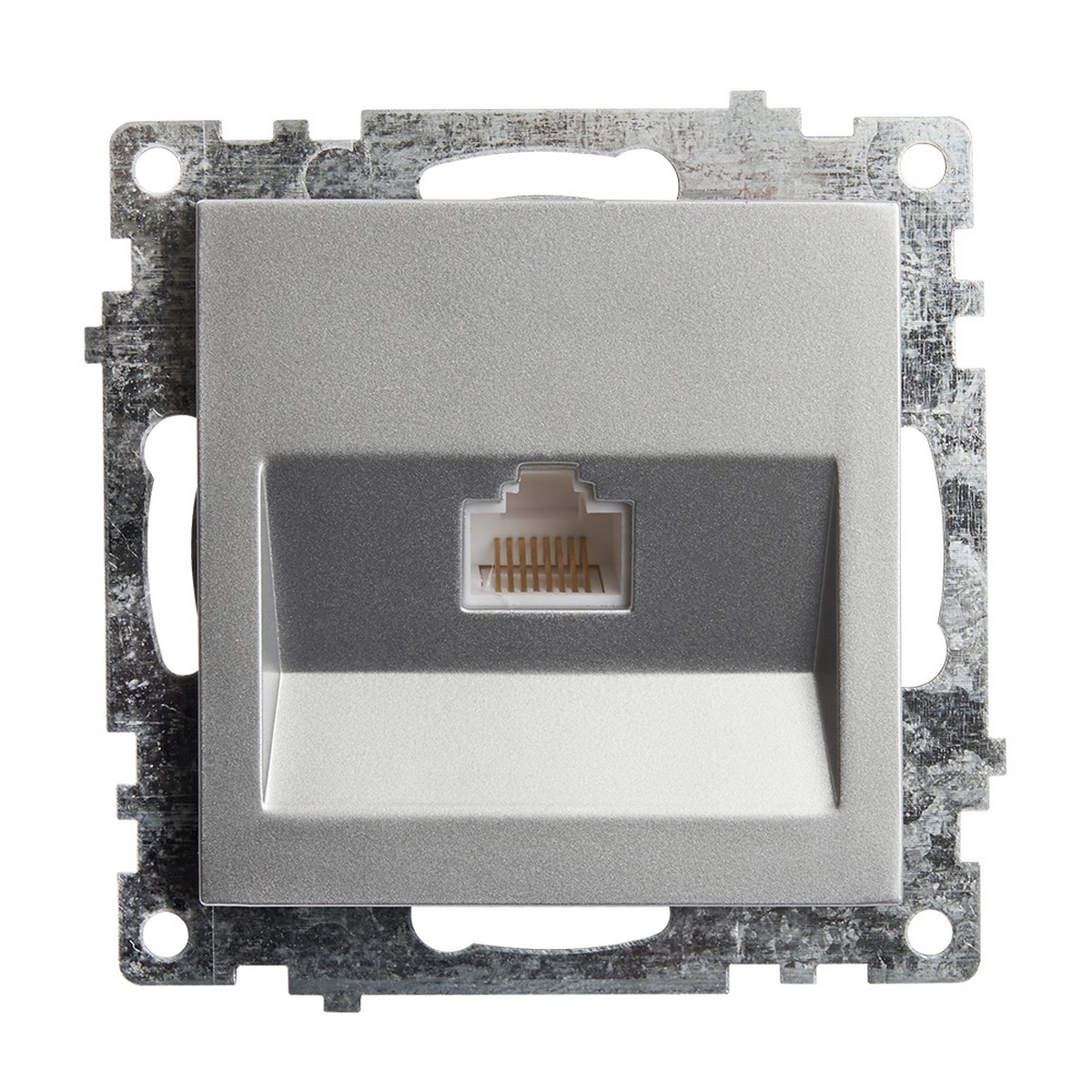 Катрин - Розетки и выключатели Stekker Розетка компьютерная 1-местная RJ-45 STEKKER GLS00-7107-03 Катрин серебро 39585