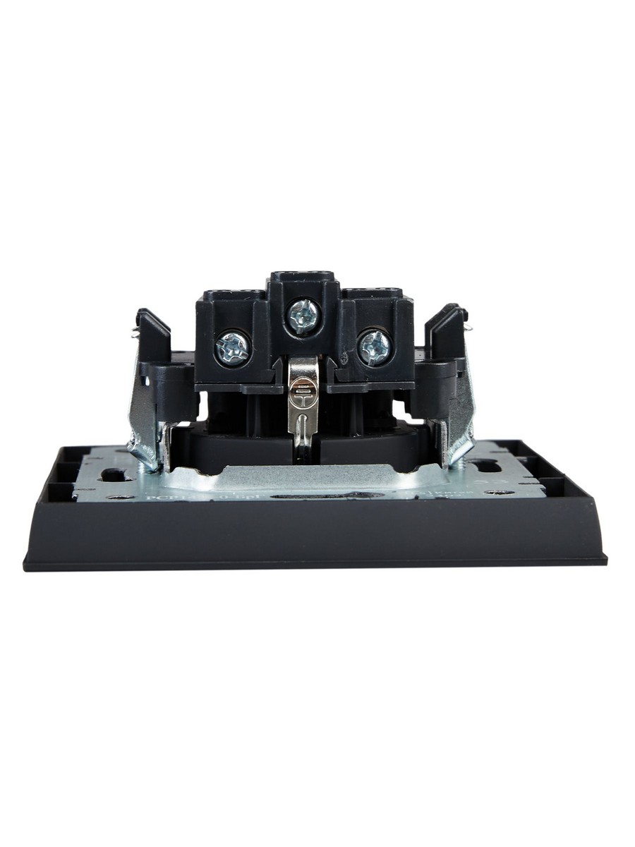 IEK Brite Графит Розетка IEK BRITE Графит с з/к/ш 16А в сборе РСР14-1-0-БрГ BR-R14-16-K53-F