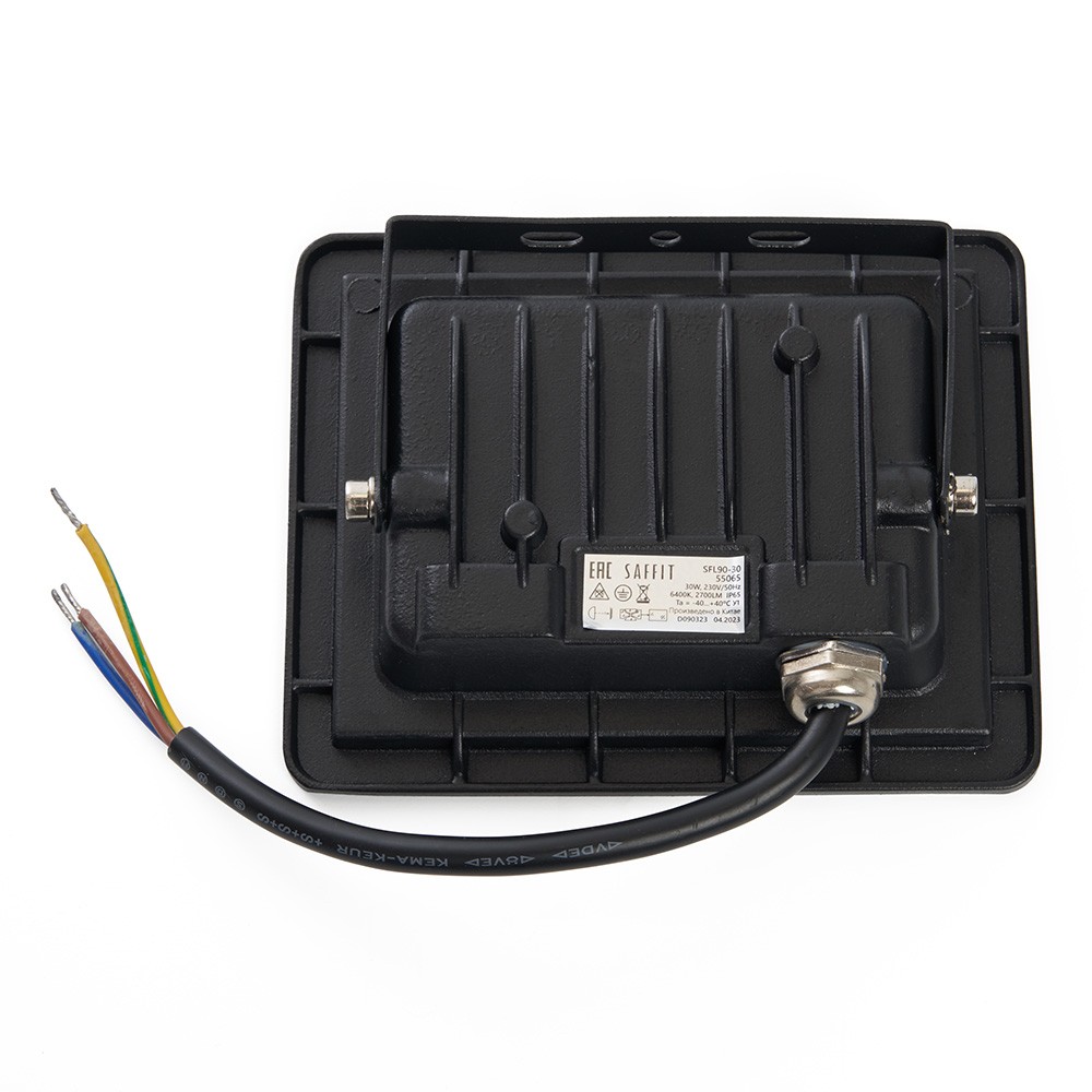 Прожекторы светодиодные Светодиодный прожектор Saffit SFL90-30 30W Черный 6400K 55065 