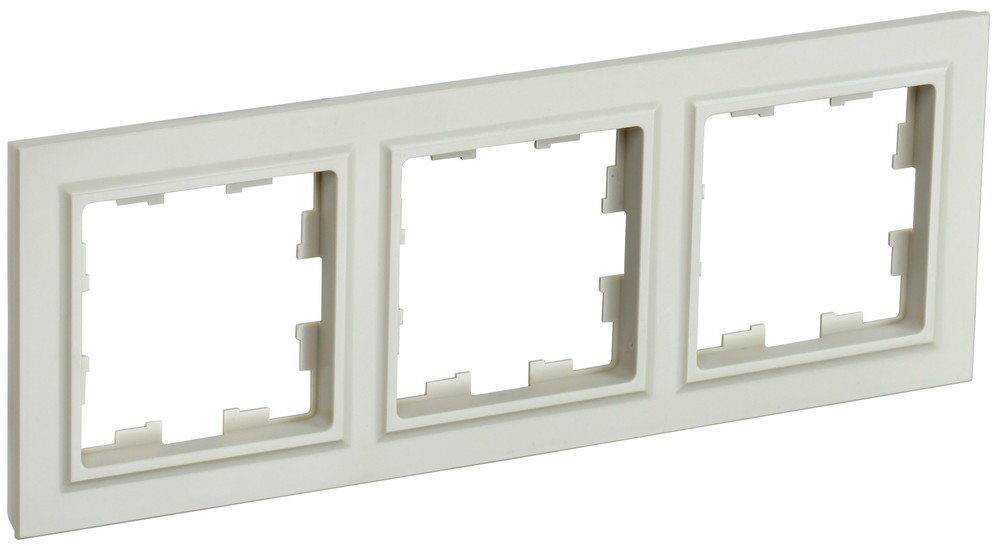 IEK Brite Рамки Рамка IEK BRITE 3-местная РУ-3-БрКр бежевый BR-M32-K10
