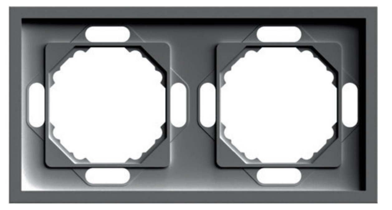 Эмили - Розетки и выключатели Stekker Рамка 2-ая STEKKER Эмили PFR00-5002-09 антрацит soft touch 49937