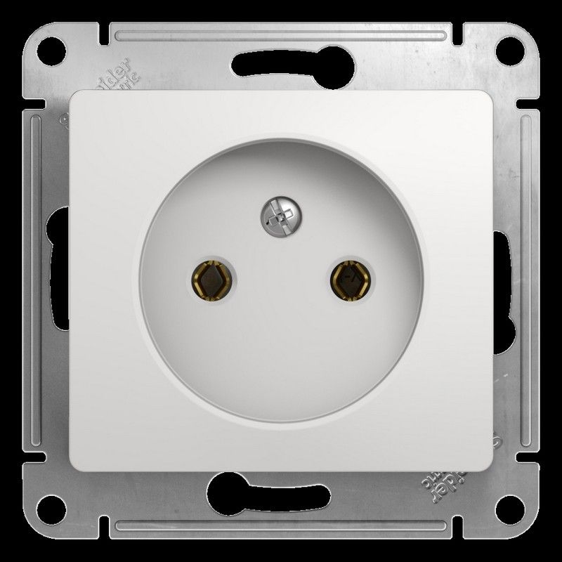 Glossa Белый Розетка Systeme Electric Glossa Белый без заземления GSL000141